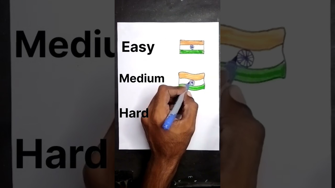 easy+medium+hard flag drawing 