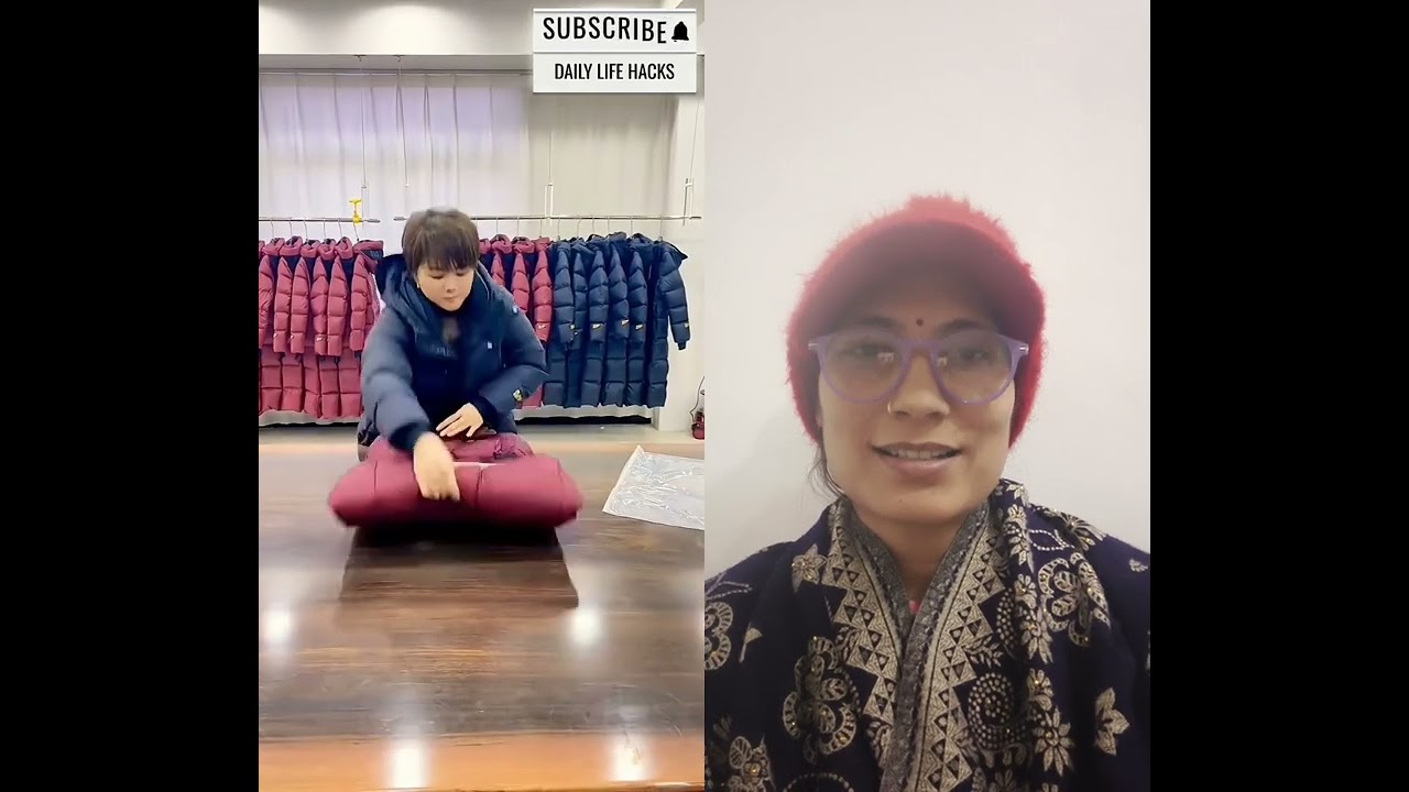 #😱 jacket folding hack