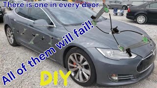 Tesla Model S Window Regulator replacement, installing Doorman window regulator