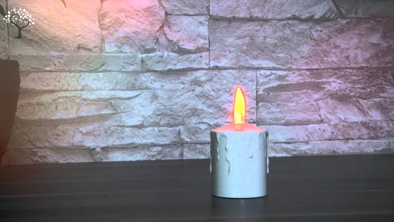 LED Kerze mit Licht-Sensor - flackernde LED Kerze