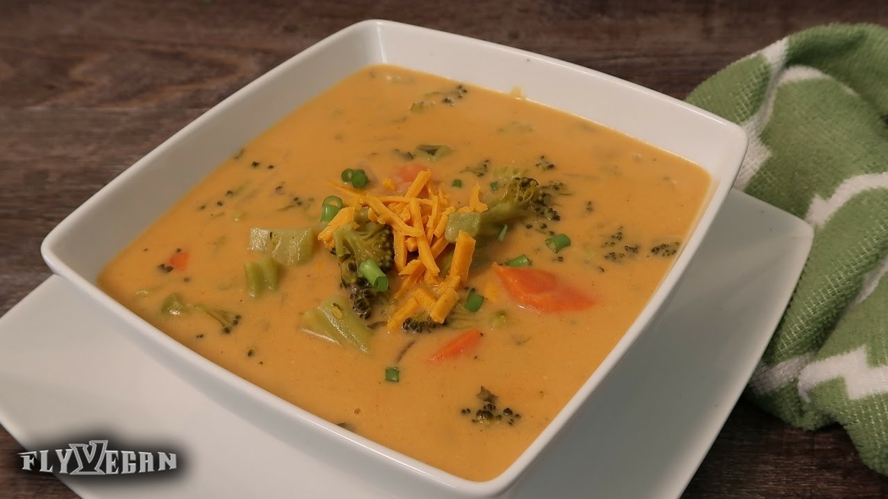 Vegan Broccoli & Cheddar Soup