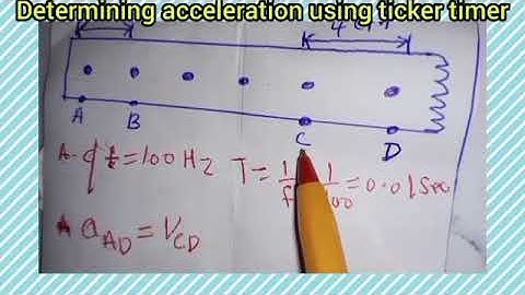 Determining acceleration using a ticker timer.