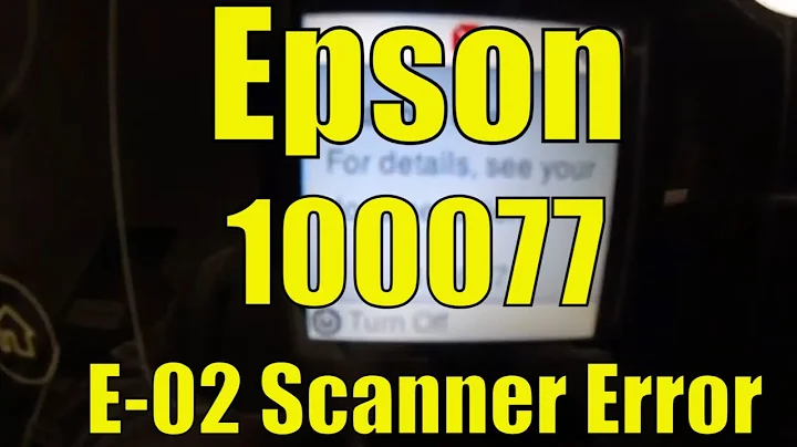 Solved! The Secret to Fixing Error E-02 100077 for Epson WF-2830 / WF-2850  REVEALED!