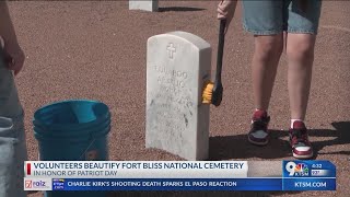 Volunteers beautify National Cemetery in honor of Patriot Day