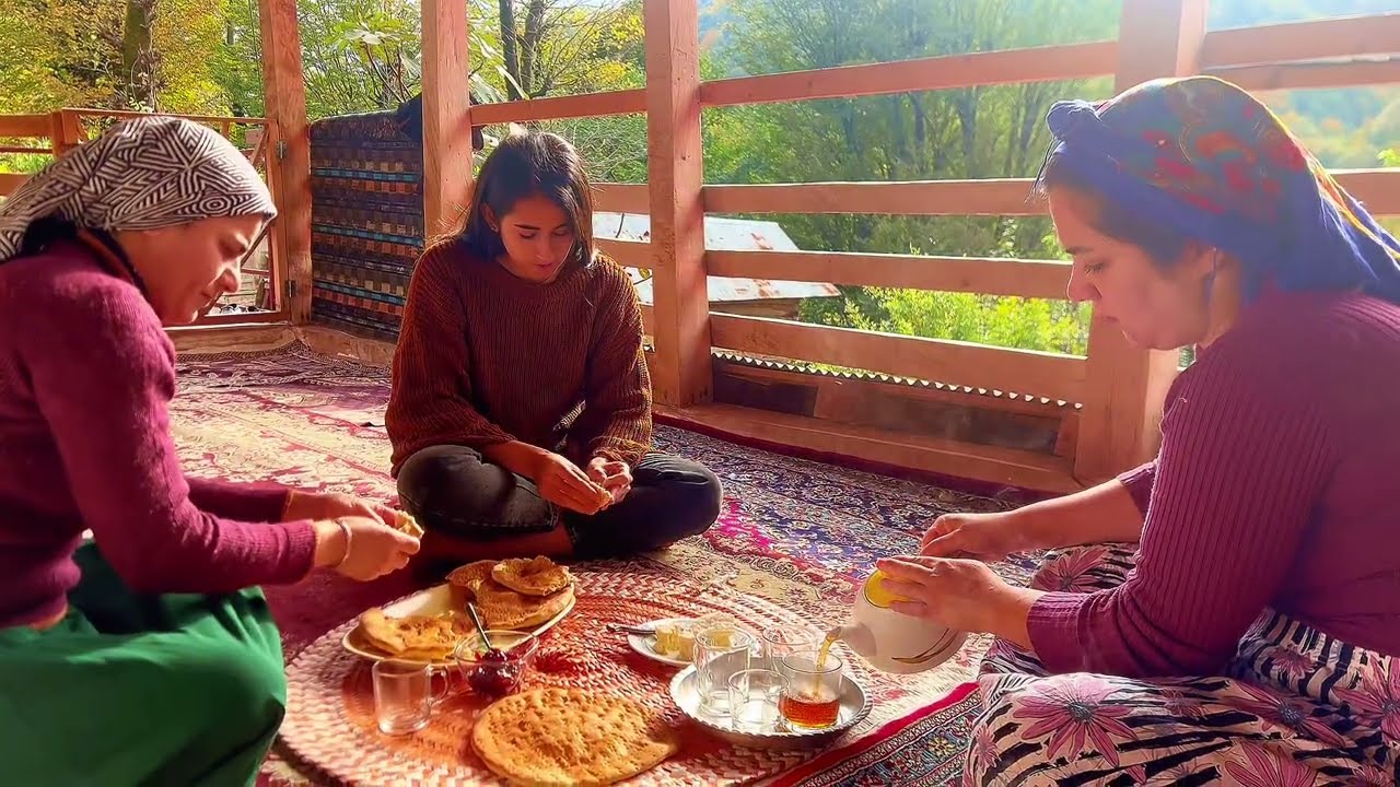 Традиционная иранская кухня в деревне: баклажаны, фаршированные говядиной, на саджчи 🌨️