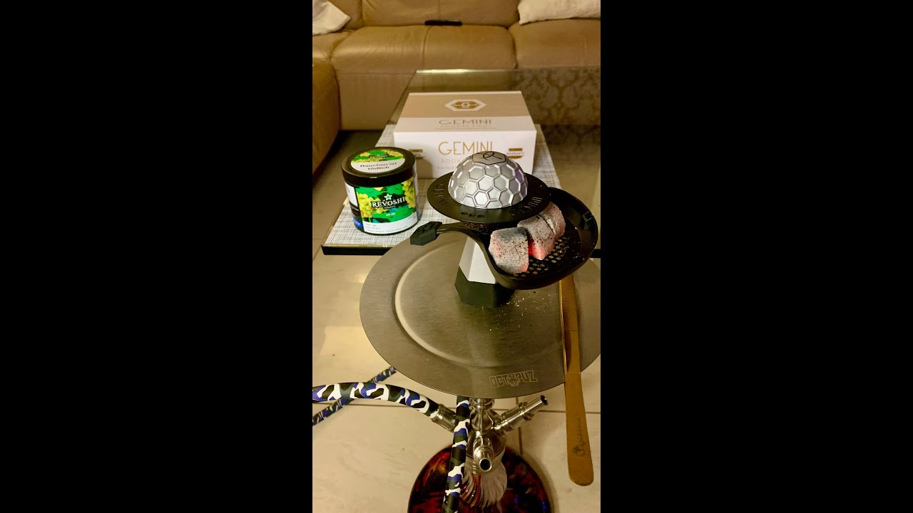 Gemini Hookah Kopfbau in Silber mit Revoshi Tabak YouTube