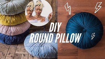 ROUND THROW PILLOW||Beginner friendly DIY||Ruched cushion|button pillow|Wairimu Nguma|| Girlnextdoor