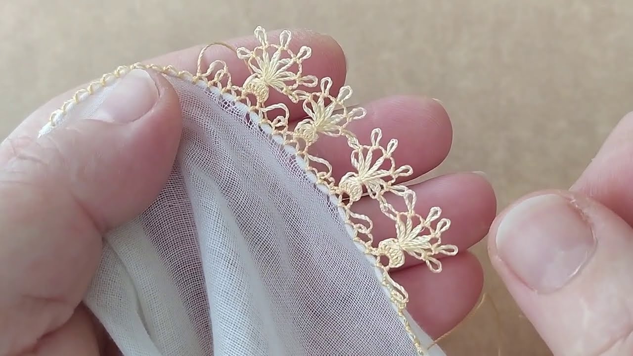 574- TEK SEFERDE YAPILAN SIRALI VE GÖSTERİŞLİ BİR İĞNE OYASI MODELİ ANLATIMLI YAPILIŞI