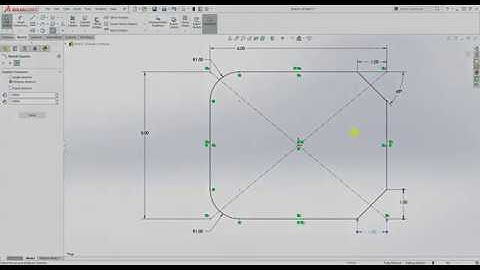 SolidWorks Tutorial for Beginners #31 - How to Create SolidWorks Sketch Fillet and Chamfer