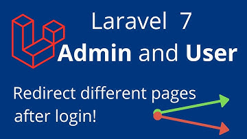 Laravel 7 redirect different pages users after login. Admin and User login redirect different page.