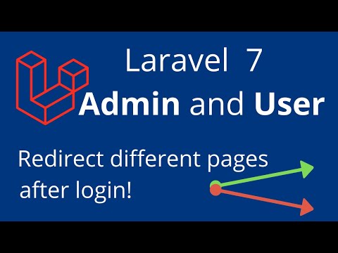 Laravel 7 redirect different pages users after login. Admin and User login redirect different page.