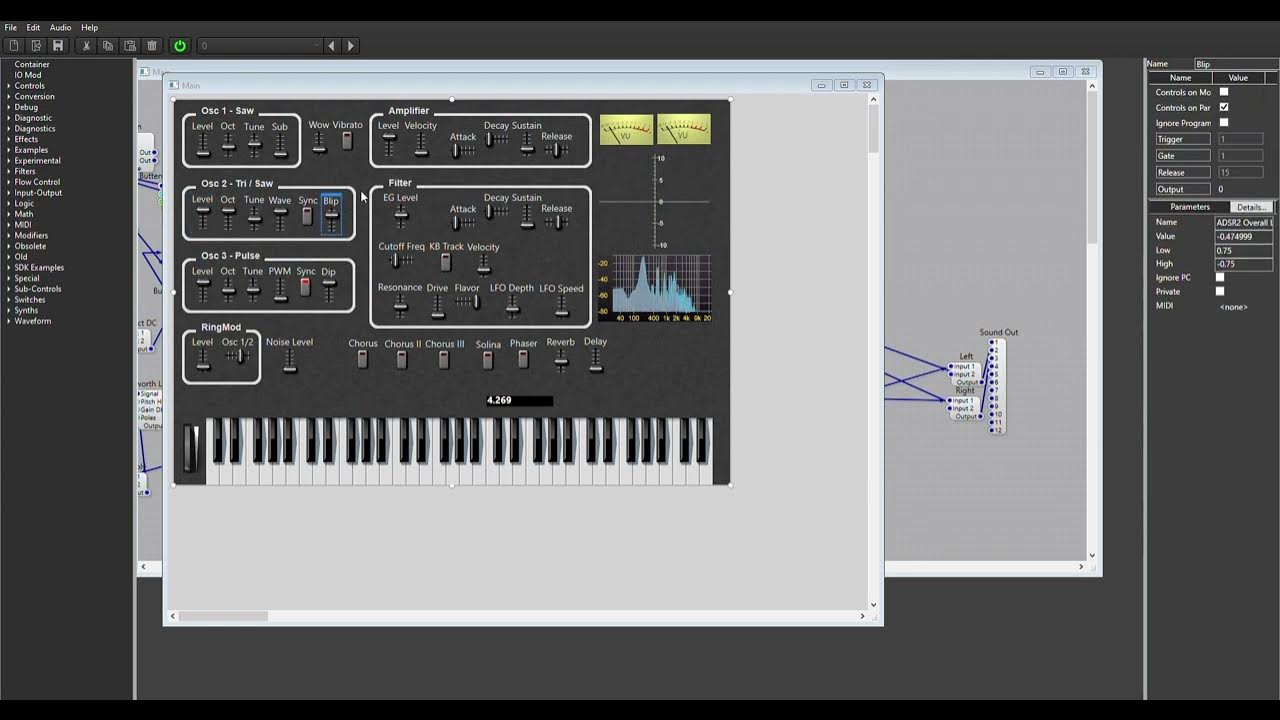 Bleep bloop messing around on a VST synth I'm making in SynthEdit YouTube