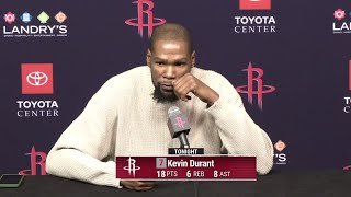 Press Conference By Kevin Durant Vs Pelicans