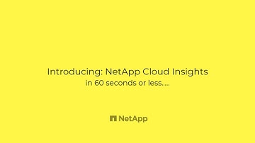 NetApp Cloud Insights in 60 seconds or less