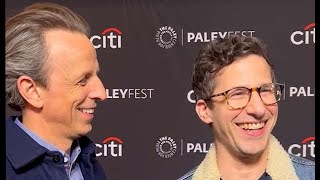 Andy Samberg helps Seth Meyers celebrate 10 years of 'Late Night' at PaleyFest 2024