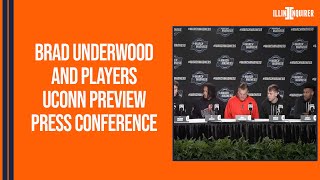 Elite Eight pregame: Illini coach Brad Underwood and players UConn preview press conference