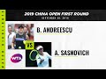 Bianca Andreescu vs. Aliaksandra Sasnovich | 2019 China Open First Round | WTA Highlights