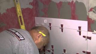 Rectifiedsharp Edges Tiles On Walls And Ceiling With T-Lock Leveling System