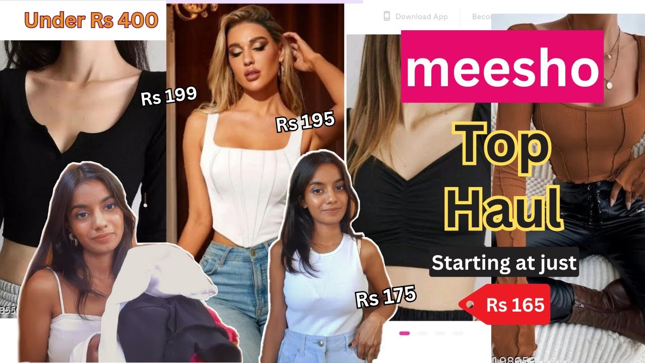 Meesho Top Haul UNDER Rs 400 *Starting Rs 165* Tank top, Corset Top meesho meeshohaul top