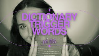 ASMR Dictionary Trigger Words 📕 pt. 65