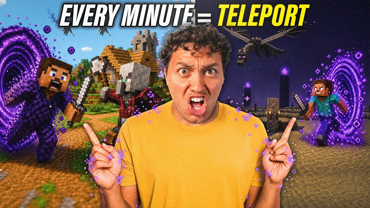 Every Minute I Teleport In Minecraft