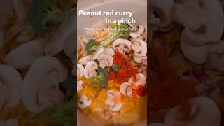 October 14, 2025 a stormy fall day and a peanut tofu veggie red curry thrown together in a pinch