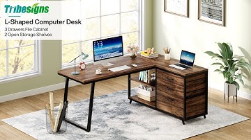 Tribesigns Reversible and Multifunctional Computer Desk, JW0655/JW0762 #computerdesk #Lshapeddesk