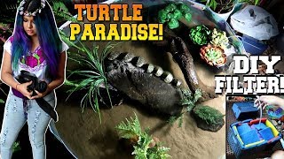kiddie pool for baby turtles FULL BUILD for ALL turtle owners!  (#prayformexico)