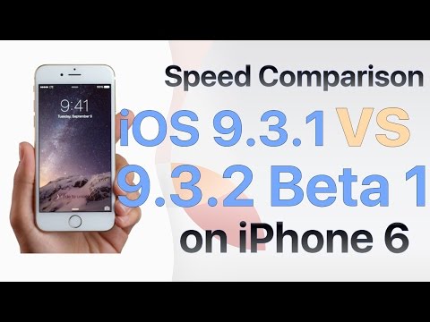 iPhone 6 iOS 9.3.1 vs iOS 9.3.2 Beta 1 / Public Beta 1 Build #13F51a Speed Comparison