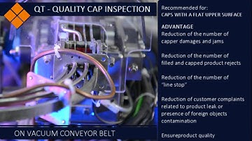 FT System - Cap Quality Inspection Before Capper machine - On Vacuum Belt