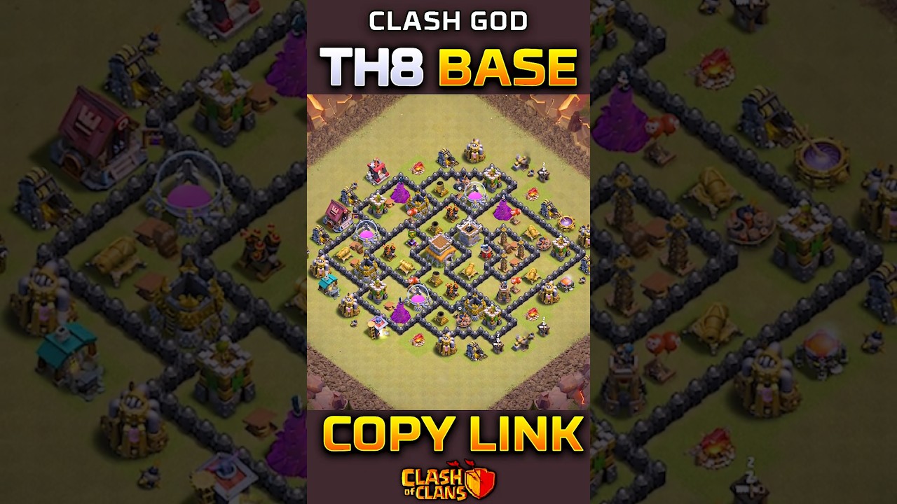 BEST TH8 WAR BASE 2026! New Meta Base Design for Clash Of Clans