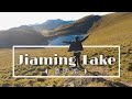 A hike to a beautiful highmountain lake  jiaming lake   cinematic travel