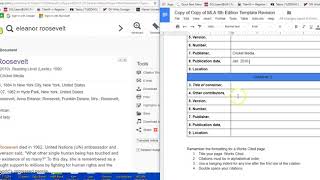 MLA 8:    Citing a database
