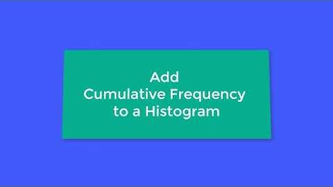Add Cumulative Frequency Data Curve to a Histogram in Excel