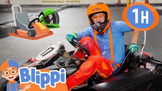 Blippi Visits a Go Kart Track | Vehicles For Children | Educational Videos For Kids