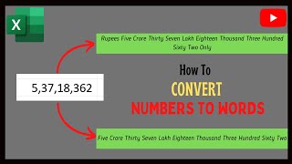 Convert Number to Words in Excel | Amount to Words in Rupees | Spell Number to Words | Simply Expert