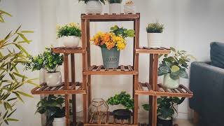 Unho Multifunctional Art Flower Rack Stand Planter Holder