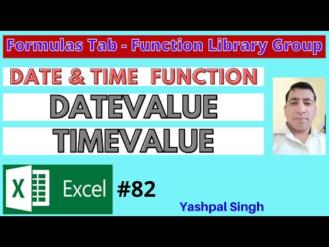 DATEVALUE & TIMEVALUE Formula | Date & Time Function | in Formulas Tab  |MS Excel | | Hindi |