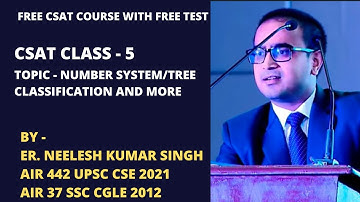 CSAT CLASS 5 | NUMBER SYSTEM CLASSIFICATION | NUMBER TREE | UPSC CSAT | NEELESH SIR | AIR 442