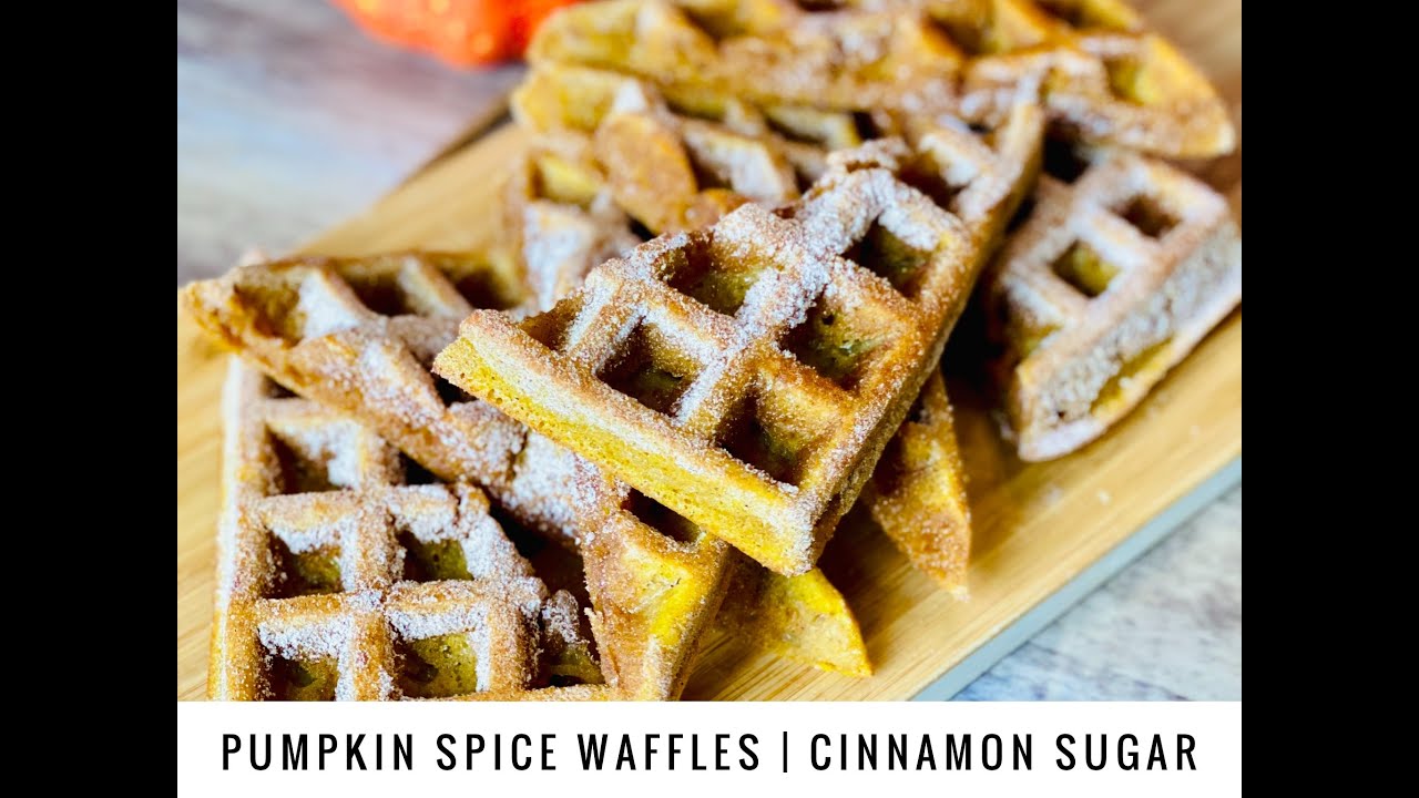 🇺🇸Pumpkin Spice Waffles | Cinnamon Sugar🍁🇫🇷Gaufres au Potiron | Sucre à la Cannelle🤎