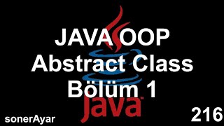 Java Dersleri 216 Abstract Classlar Bölüm 1