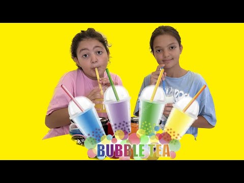 KIZLARLA BUBBLE TEA DENEDİK. DÜNYANIN EN RENKLİ İÇECEĞİ