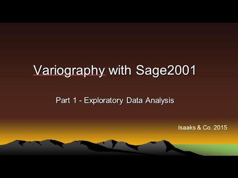 Variography With Sage2001