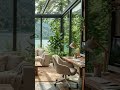 Forest &amp; Lake Glass House 🌿 Calm Nature Sounds for Relaxation &amp; Focus #shorts