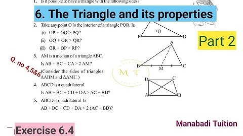 7th class maths|Chapter 6|🤷‍♀️The Triangles and its Properties|💁Ex 6.4| Q.no 4,5&6| part 2|