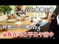 【50代専業主婦】【何気ない日常vlog】作り置きでお手軽朝ごはん/在宅勤務と春休み家族在宅の午前中の過ごし方/家庭菜園畑仕舞い/馬刺しが美味しい５０代夫婦の食卓/愛犬はトイプー【家庭菜園】