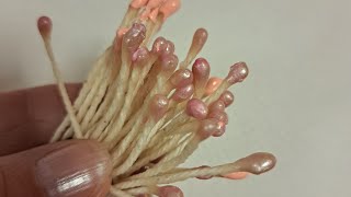 Como hacer pistilos para las flores artesanales. DIY flowers.