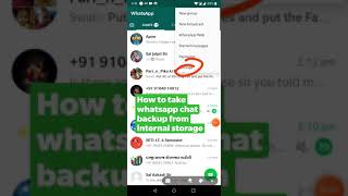 How to take whatsapp chat  backup from internal storage in 30 seconds | whatsapp Backup | screenshot 2