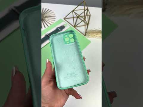 Силіконовий чохол із закритими камерами на iPhone 12 Pro Spearmint (47), видео 1