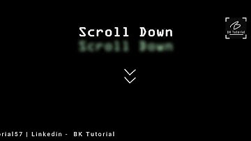 Scroll down Arrow Transition/Animation  By #BKTutorial